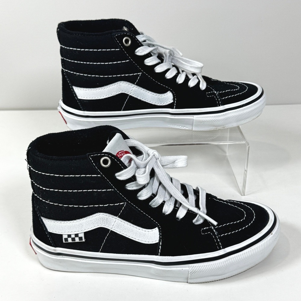 Vans Skate Sk8-Hi Blackout High Top Sneakers Goth Grunge Streetwear 4.5 Skate